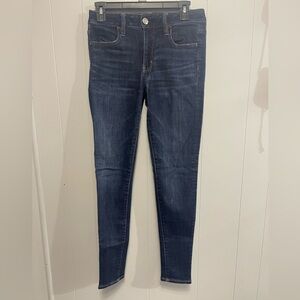 American Eagle Outfitters Dark Blue High-Rise Jegging